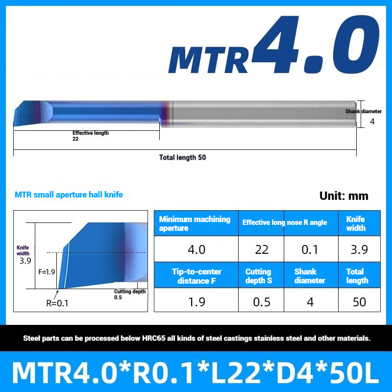 1122-MTR Small Bore Boring Tools Precision Boring Tools for Wear-Resistant Steel CNC Boring Bars Tungsten Carbide Alloy Shock-Resistant Miniature Turning Tools Shandong Denso Pricision Tools Co.,Ltd.